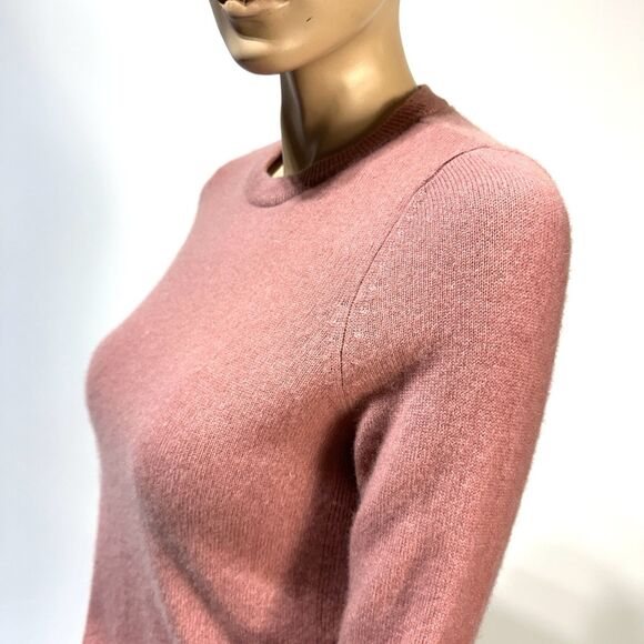 Halogen 100% Cashmere Crew Neck Pullover Sweater Size S Small Pink - Picture 3 of 9
